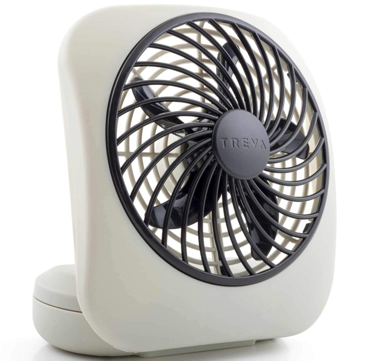 O2COOL Treva 5 Inch Battery Powered Portable Desk Fan - Gray