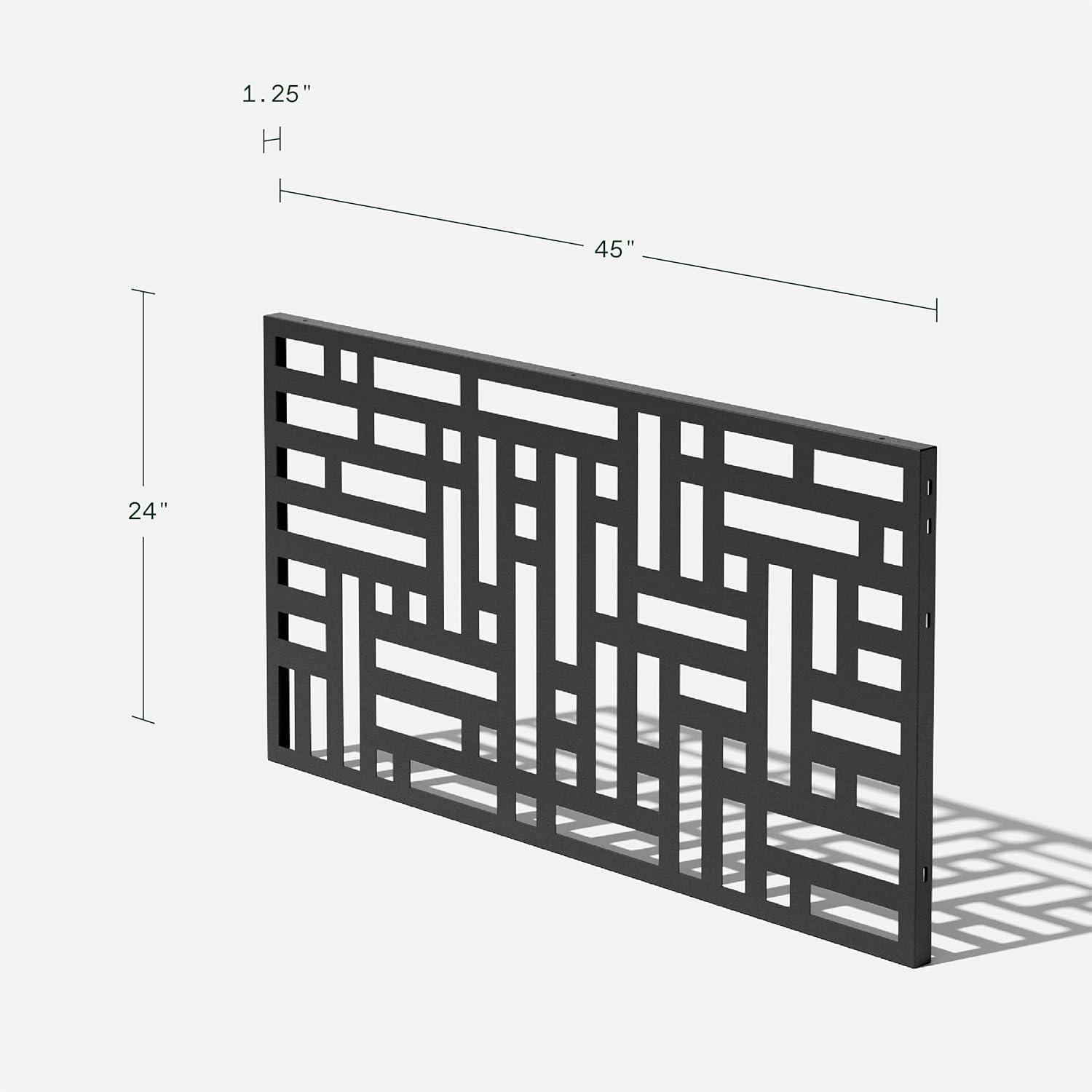 Veradek Screen Series Block Pattern Plastic Black Screen Panel (Set of 3)
