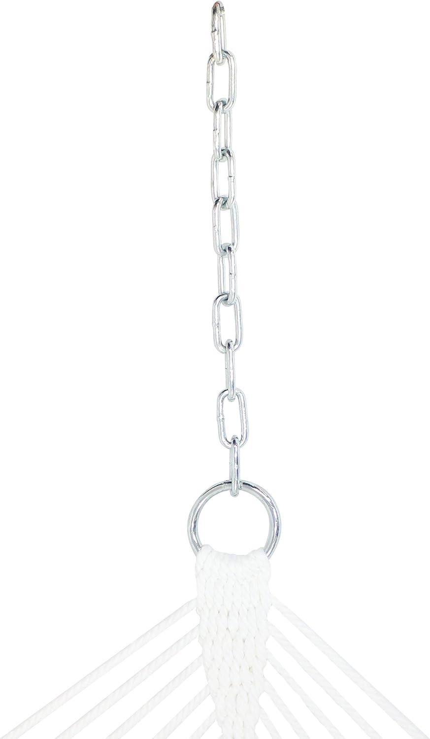 Sunnydaze 2-Person Freestanding Quilted Fabric Spreader Bar Hammock with Detachable Pillow and Stand - 400 lb Weight Capacity/15' Stand - Red Stripe