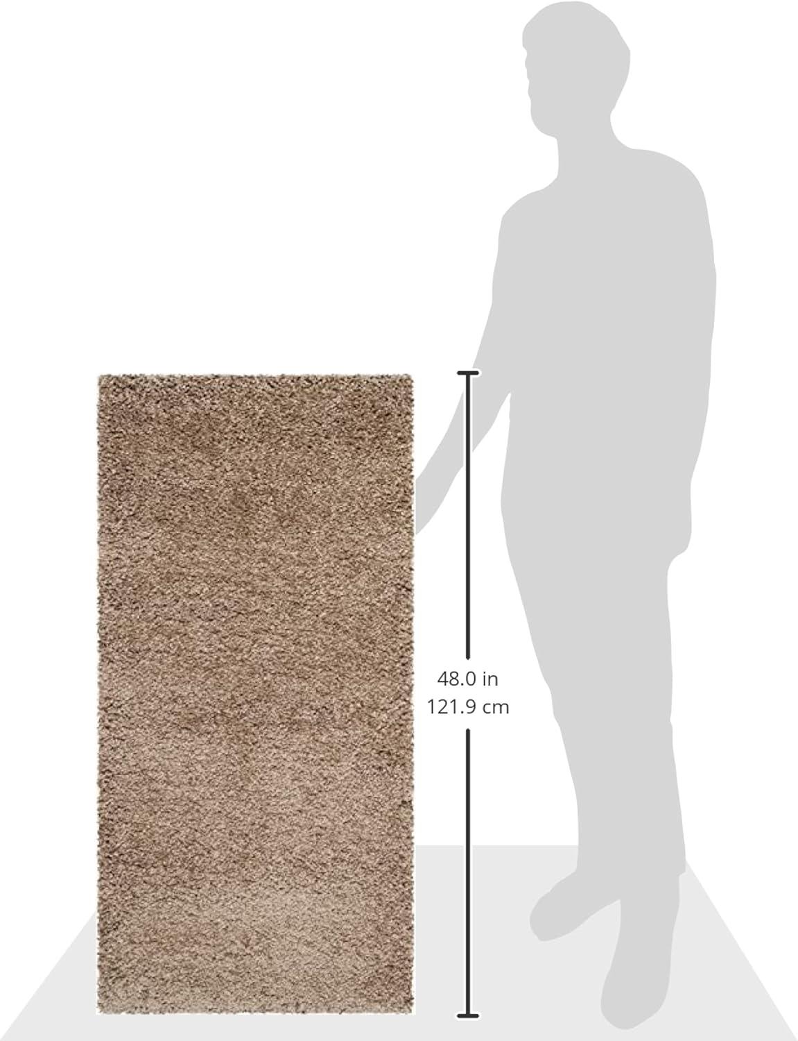 Ultra-Soft Aqua Blue Geometric 8' Square Shag Area Rug