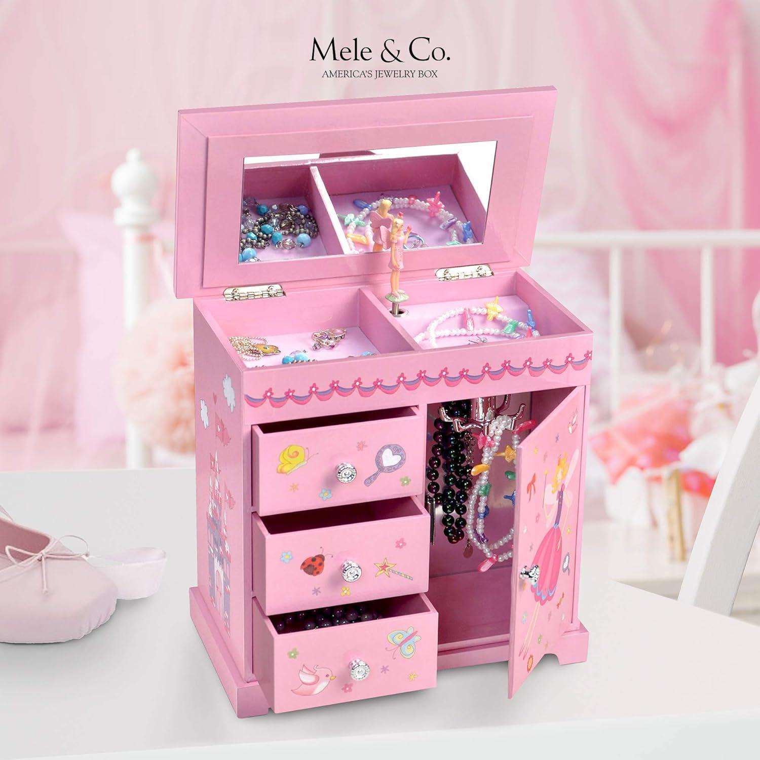 Mele & Co. Krista Girls' Musical Ballerina Jewelry Box - Pink