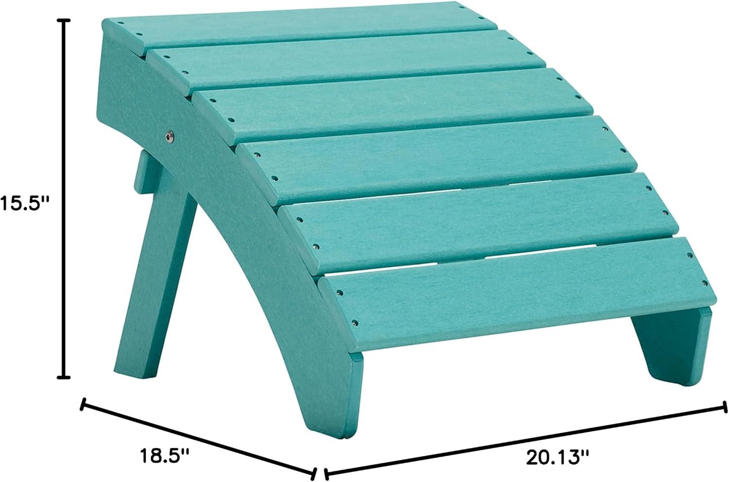 Signature Design by Ashley Sundown Treasure Outdoor Patio Ottoman, Turquoise