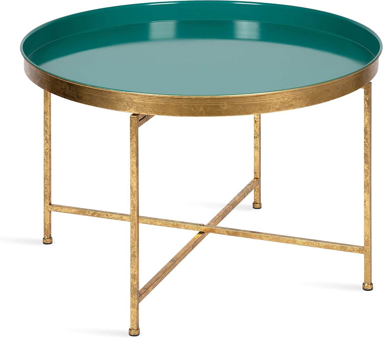 Kate and Laurel Celia Round Metal Coffee Table