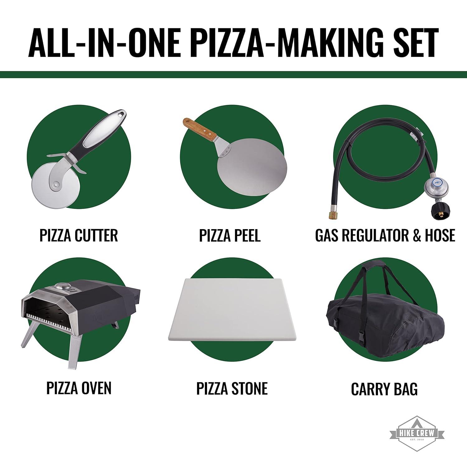 Hike Crew Stainless Steel Free Standing Pizza Oven