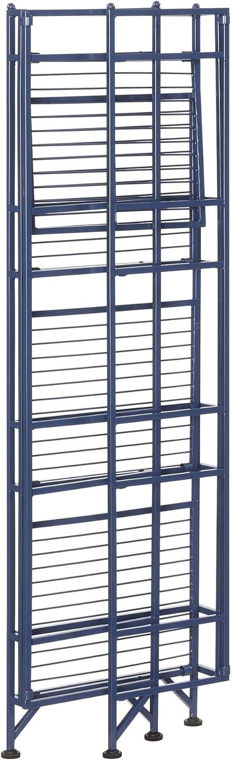 Convenience Concepts Designs2Go Metal Folding 4 Shelf Bookcase, White