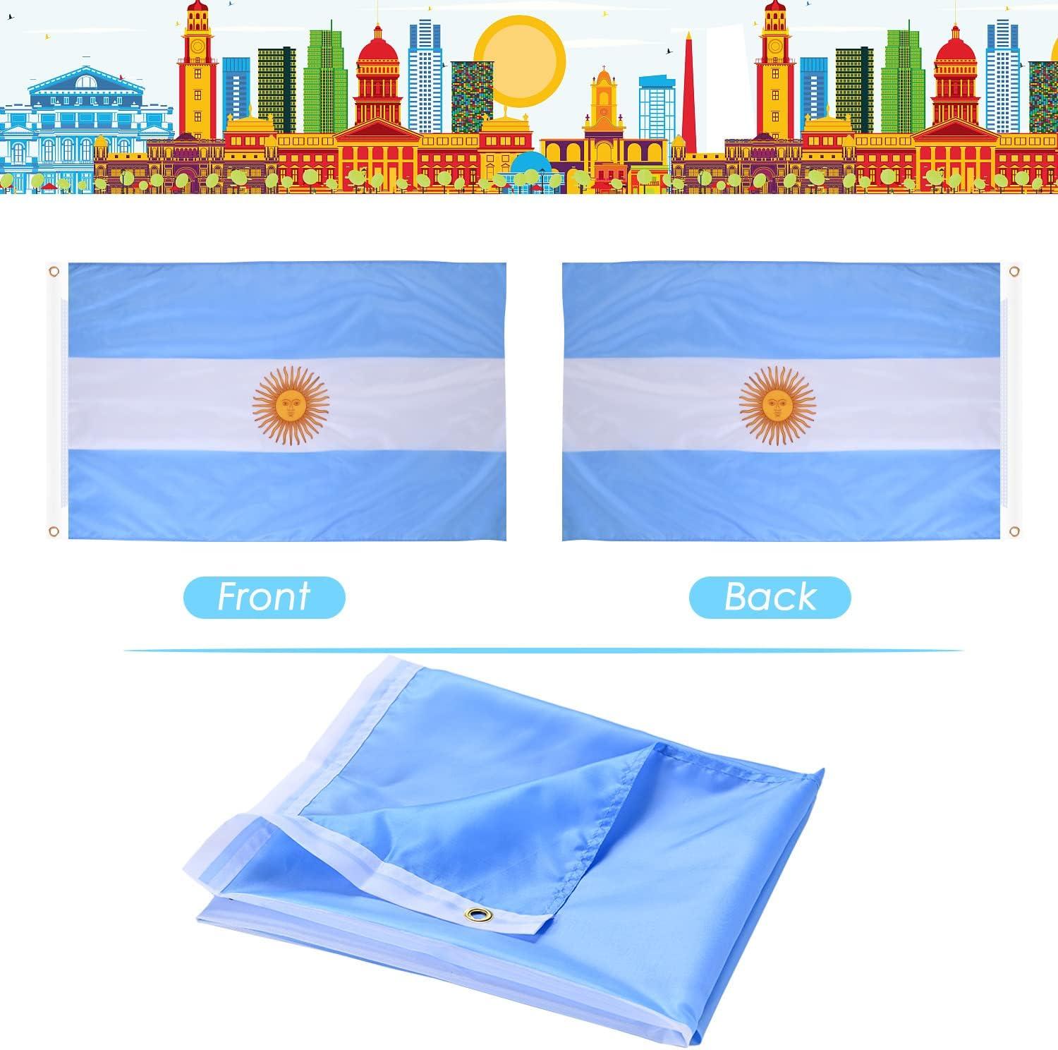 Aihccy Argentina Flag with Brass Grommets Size - 3x5Ft