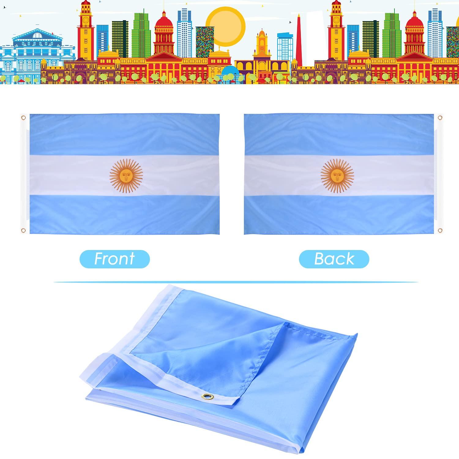 Aihccy Argentina Flag with Brass Grommets Size - 3x5Ft