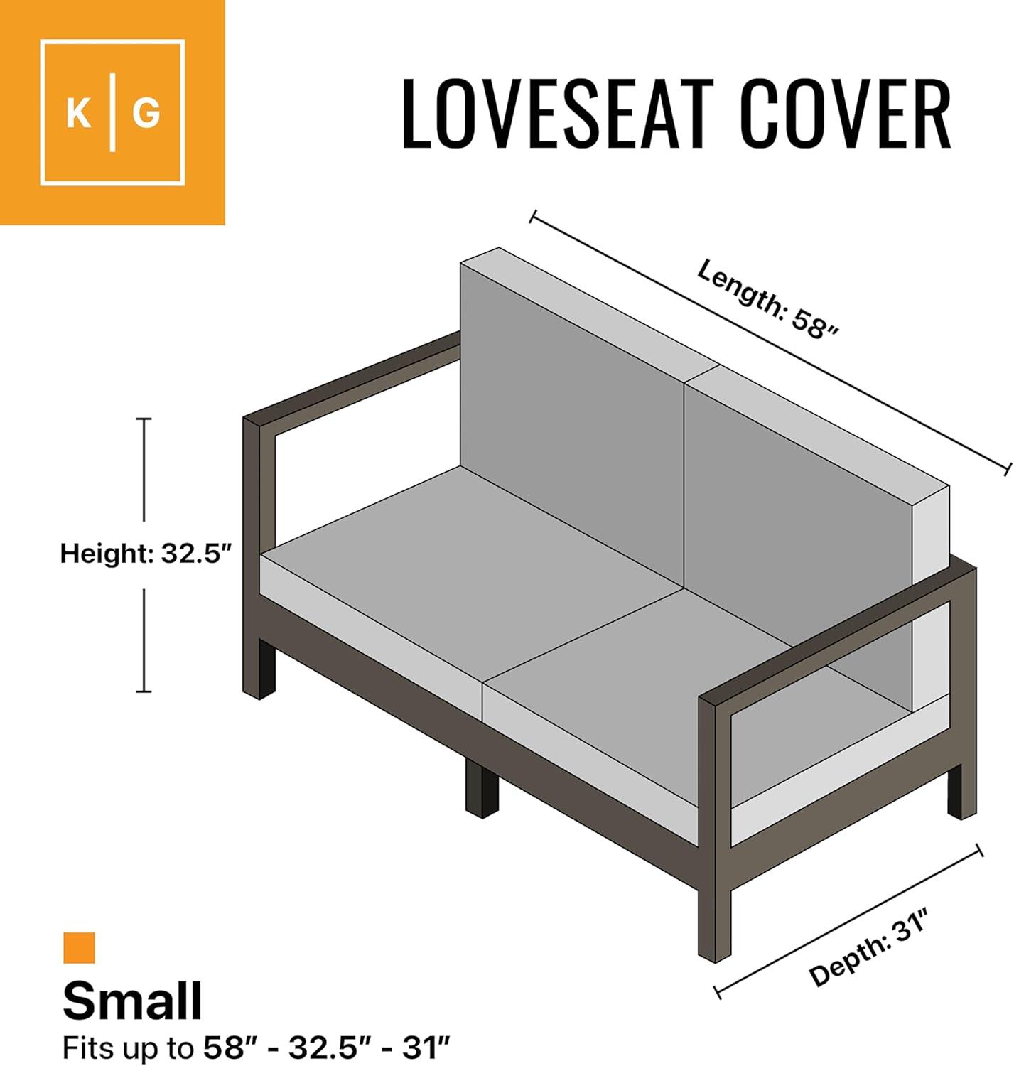 Brown Weatherproof PVC Loveseat Outdoor Furniture Cover 58" x 32.5" x 31"