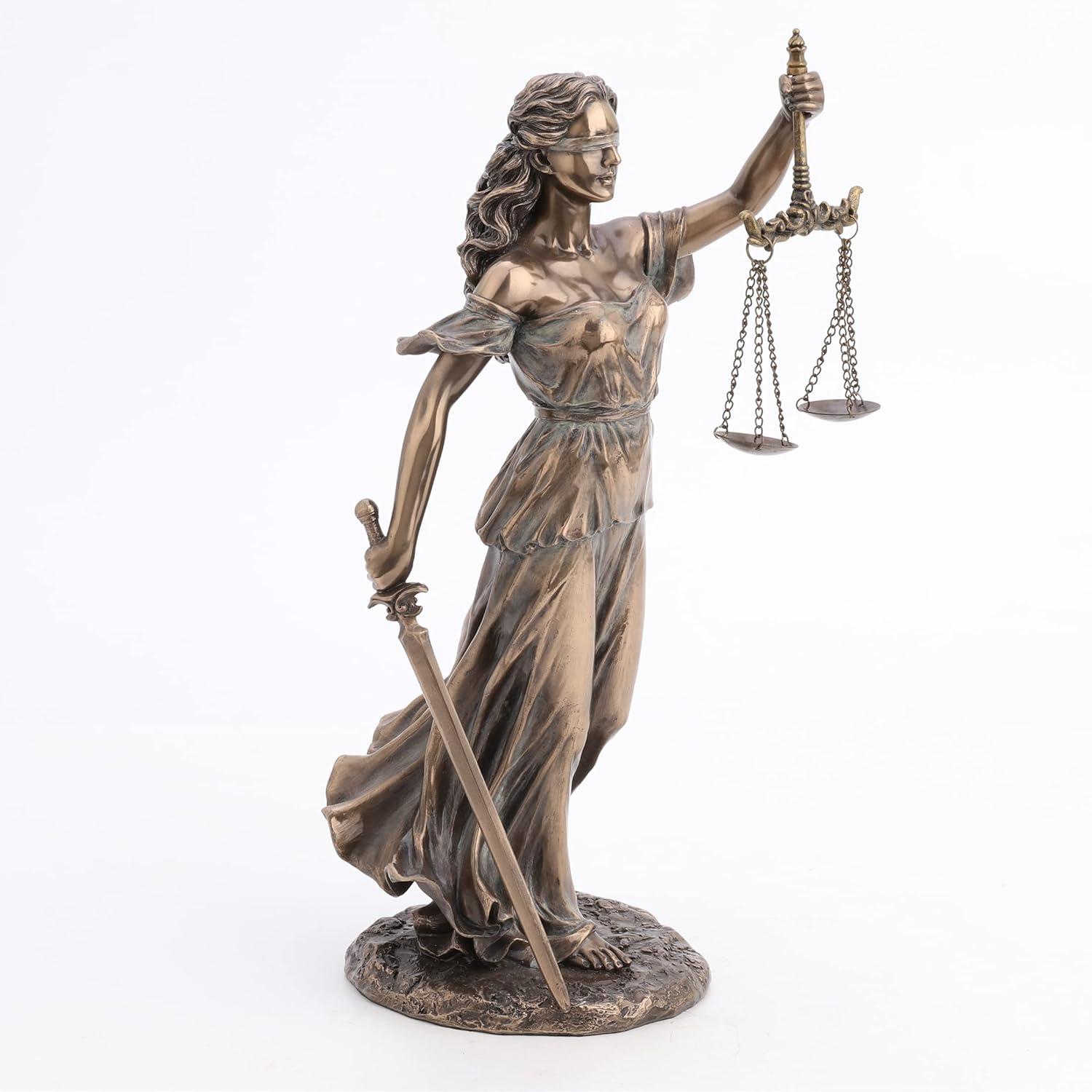 Blind Lady Justice Statue by Medieval Collectibles