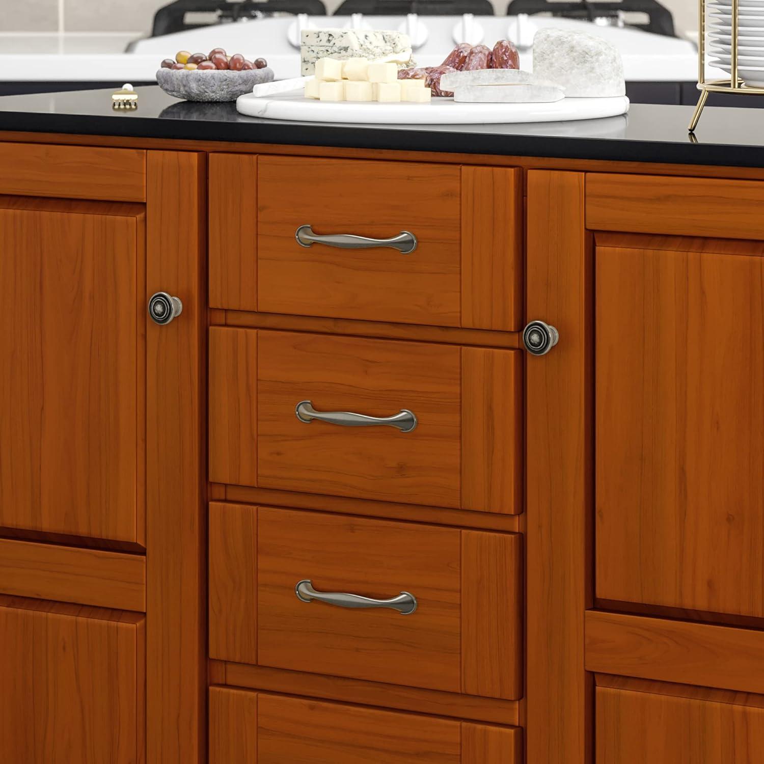 Homestyles Create-a-Cart Wood Rolling Kitchen Cart in Brown