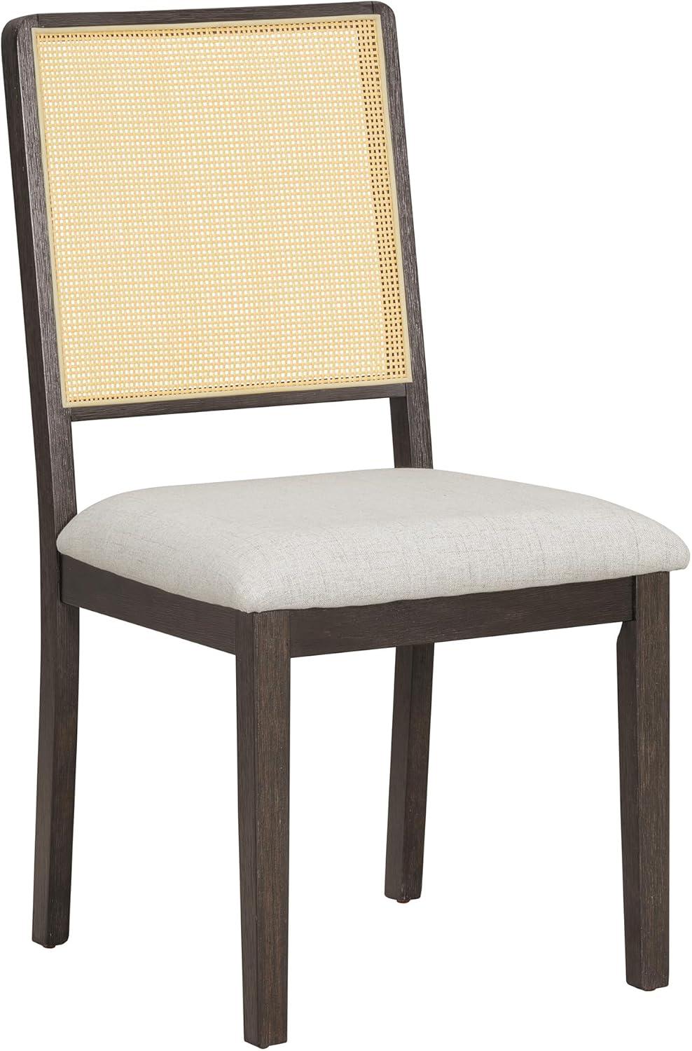 Bellemave Extendable Dining Table Set for 4, 5-Piece Round Table Set with 4 Chairs, Circle Table with Upholstered Chairs, Oval Kitchen Table Set with Extendable Table (Natural Wood Wash)