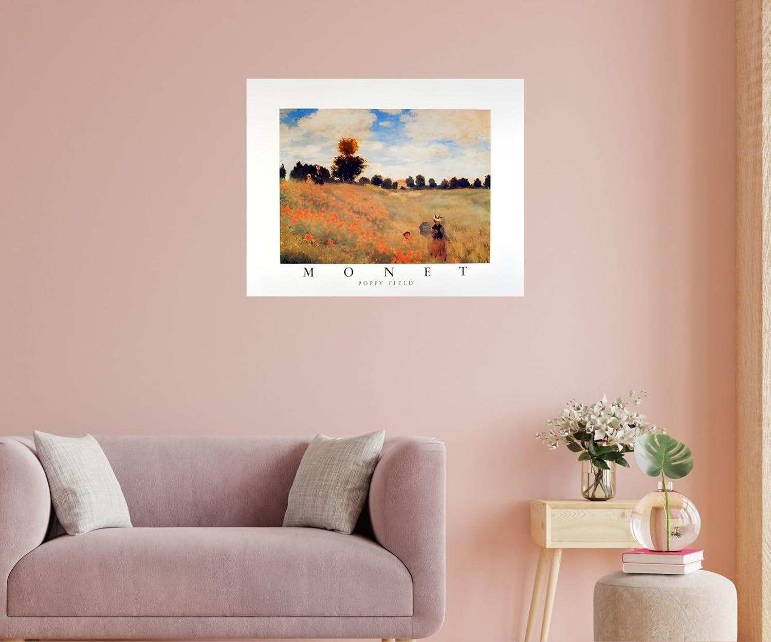 Stupell Industries The Poppy Field Monet Classic Painting Framed Wall Art by Claude Monet