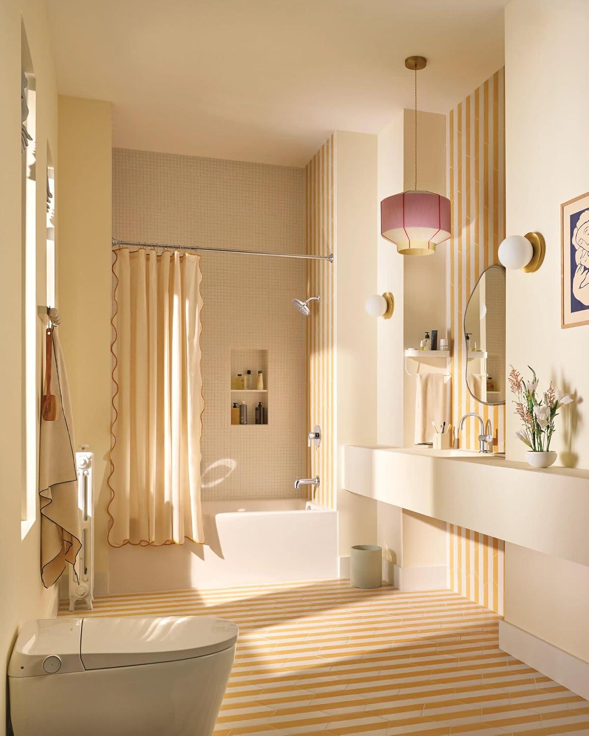 Cia Single Hole Bathroom Faucet, Modern One Handle Bathroom Sink Faucet with Drain Assembly