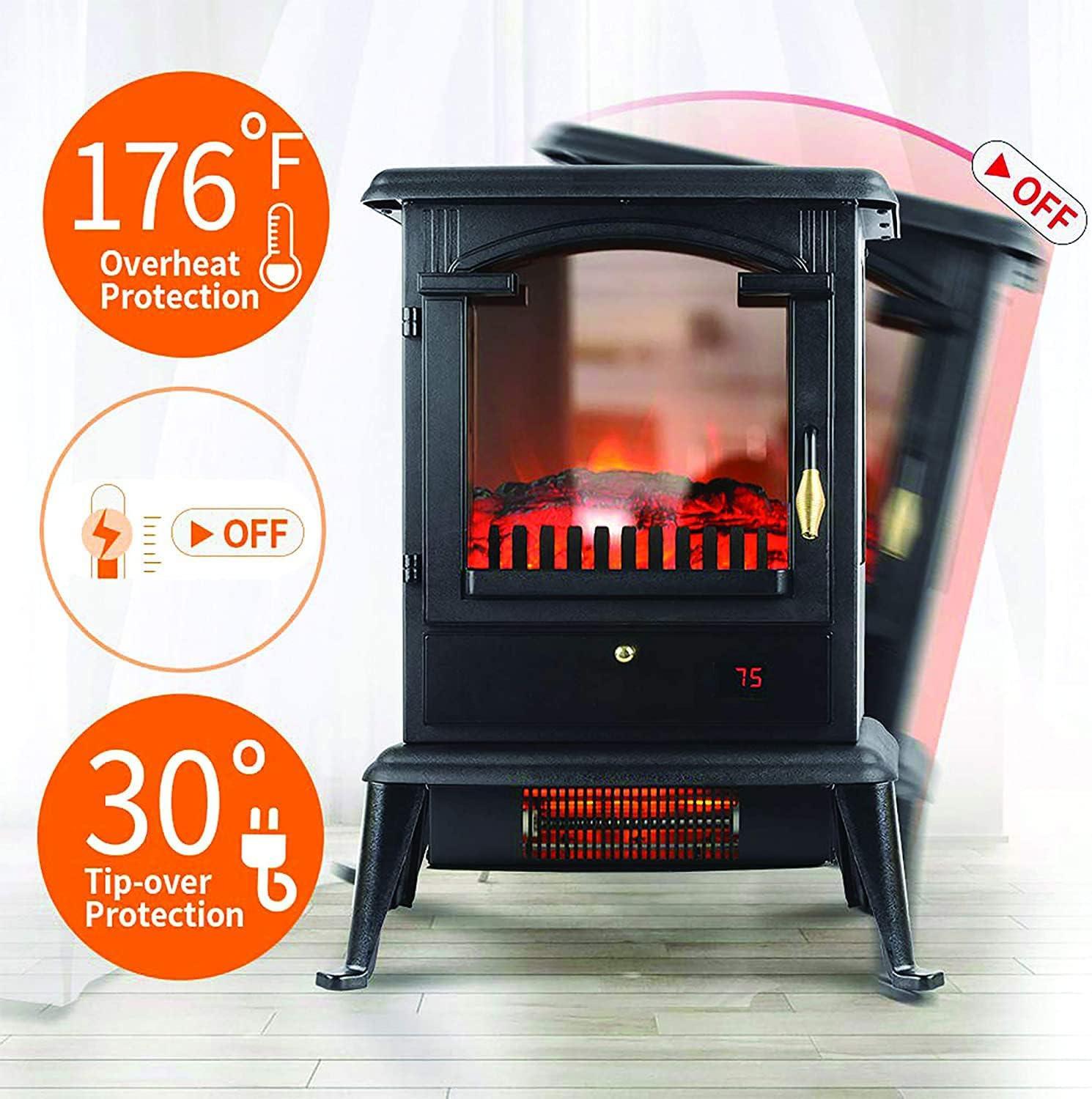 Lifesmart LifeSmart LifePro 1500W 3 Sided Electric Infrared Quartz Indoor Stove Heater