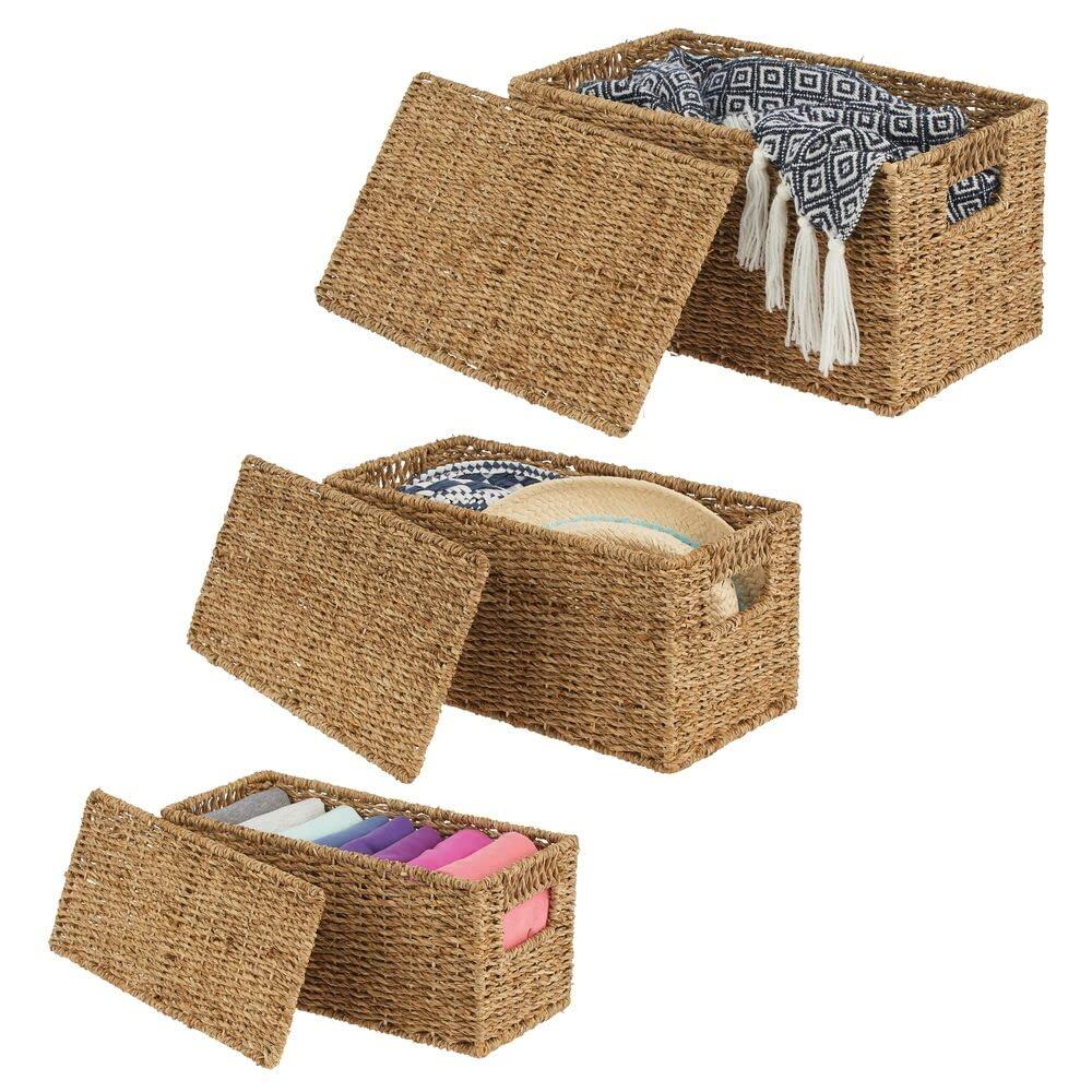 mDesign Home Seagrass Lid