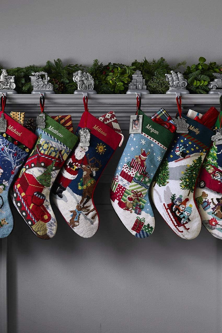 Lands' End Needlepoint  Christmas Stocking