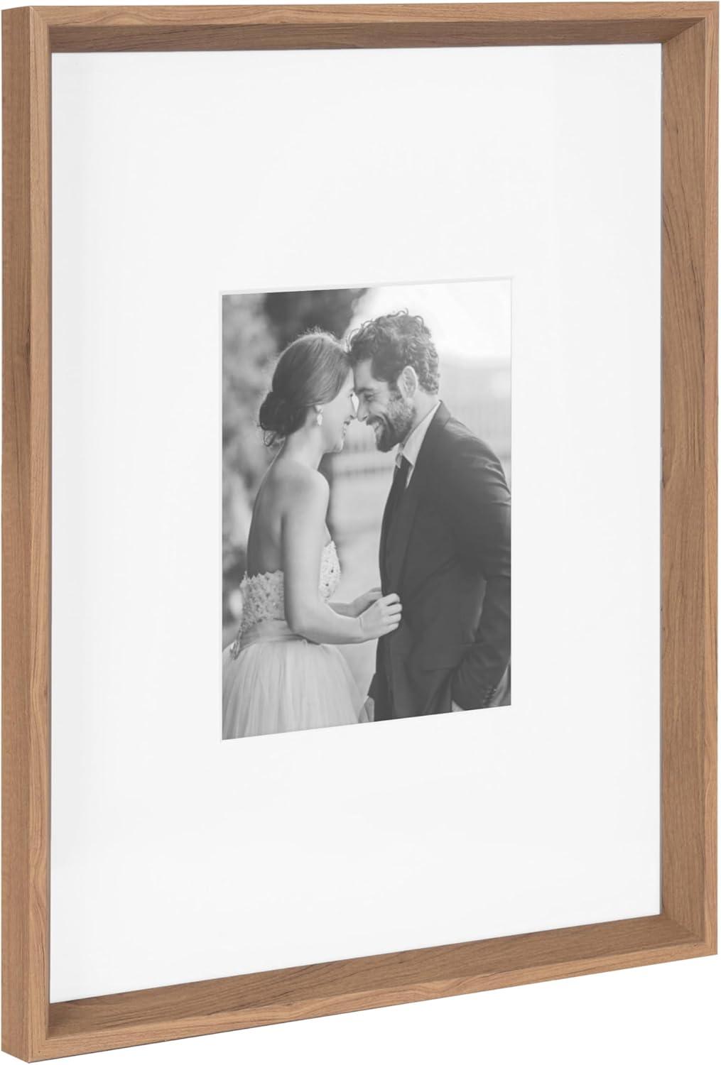 Kate & Laurel All Things Decor (Set of 3) 16"x20" Matted to 8"x10" Calter Modern Wall Picture Frames Brown: Gallery Wall Set