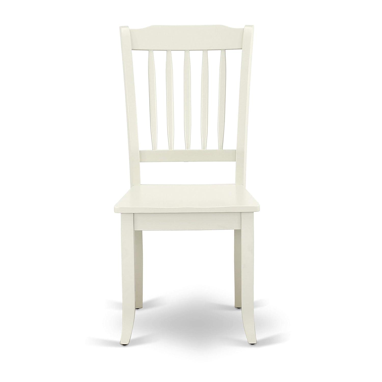 East West Furniture Vancouver 7-piece Wood Dining Table and Chair Set in White
