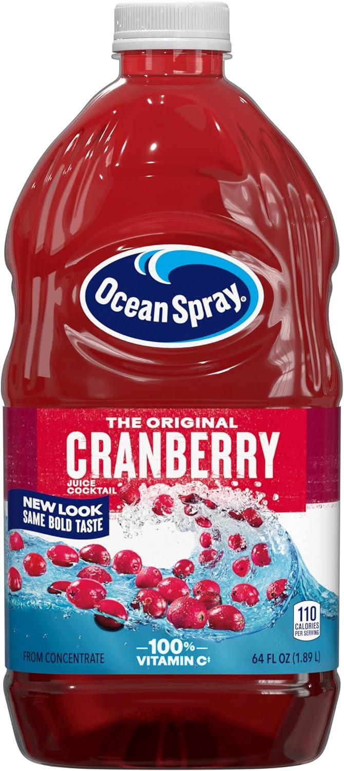 Ocean Spray Cranberry Cocktail Drink with Calcium, 64-Ounce Bottles (Pack of 8)