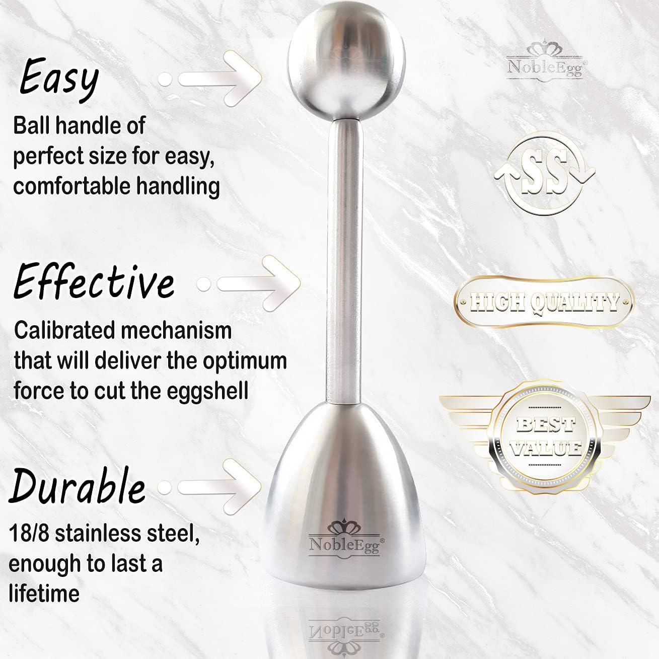 NobleEgg Egg Topper Opener Cracker Tool | Easily Cut and Remove the Top of Soft-Boiled Eggs