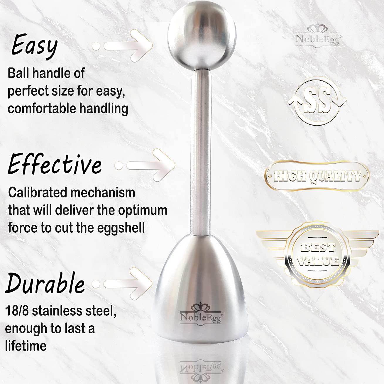 NobleEgg Egg Topper Opener Cracker Tool | Easily Cut and Remove the Top of Soft-Boiled Eggs