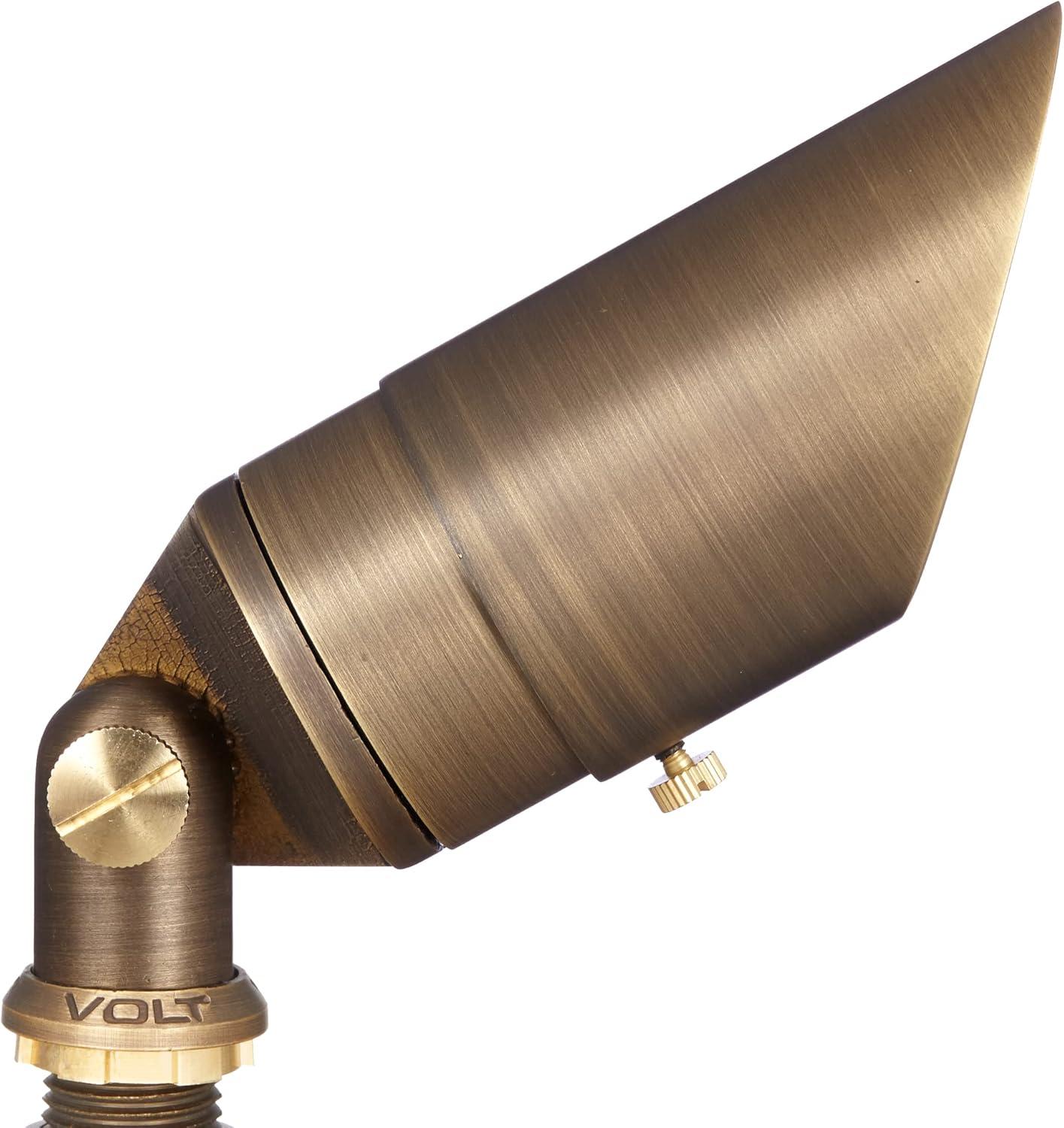 Bronze Cast Brass Adjustable Outdoor Spotlight with Warm White LED