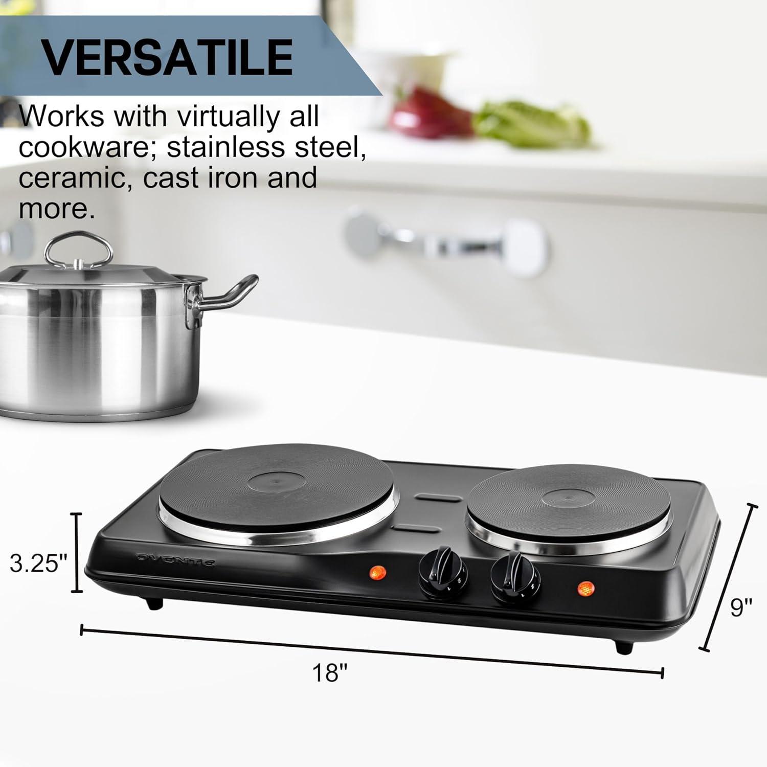 Ovente OVENTE Electric Double Cast Iron Burner