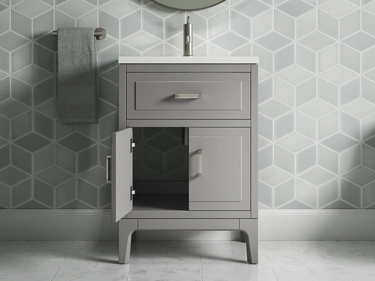 Seer 24" Freestanding Single Bathroom Vanity Cabinet with Sink and Quartz Top