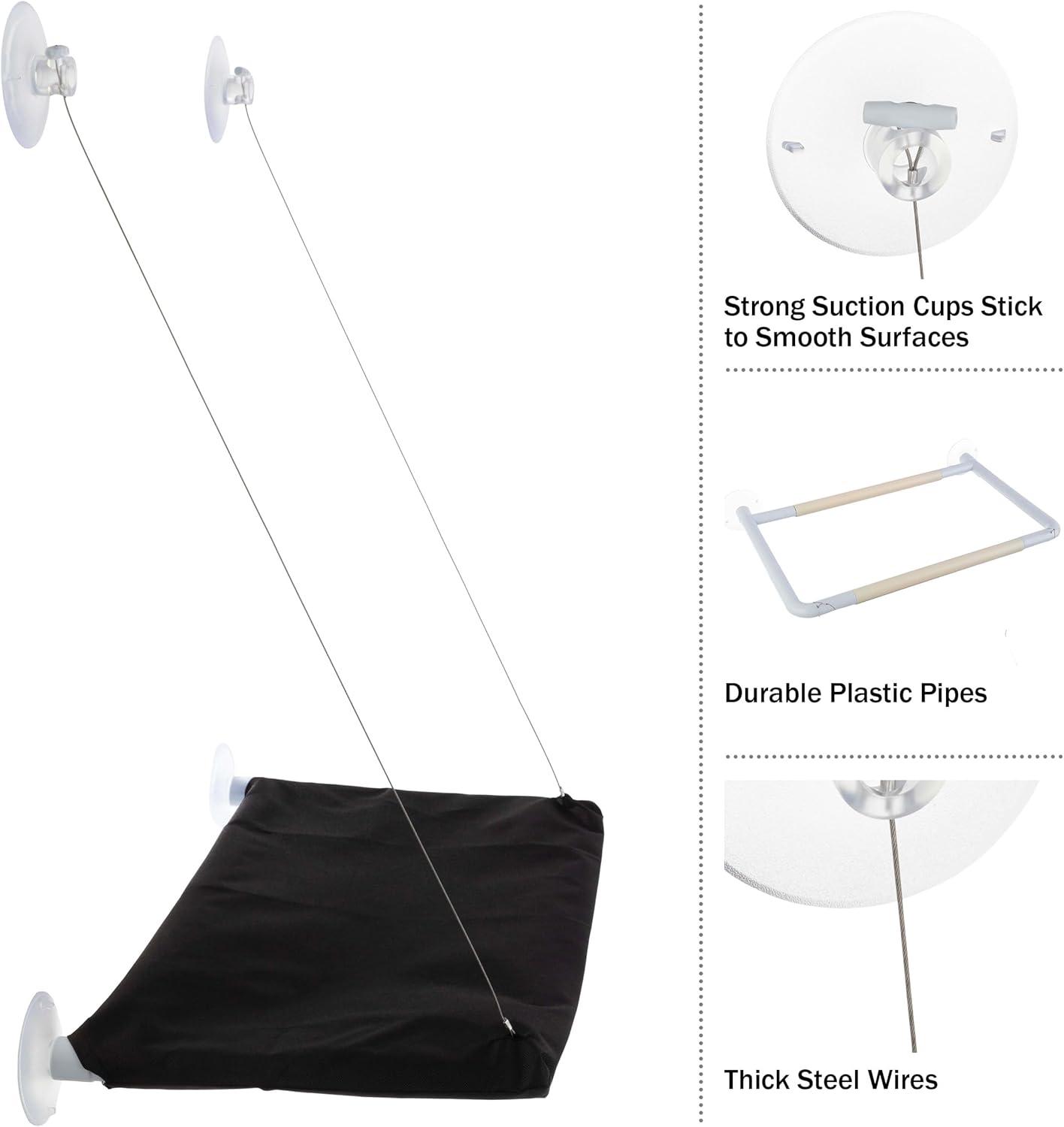 Petmaker PETMAKER Cat Window Perch for Large Cats, Black