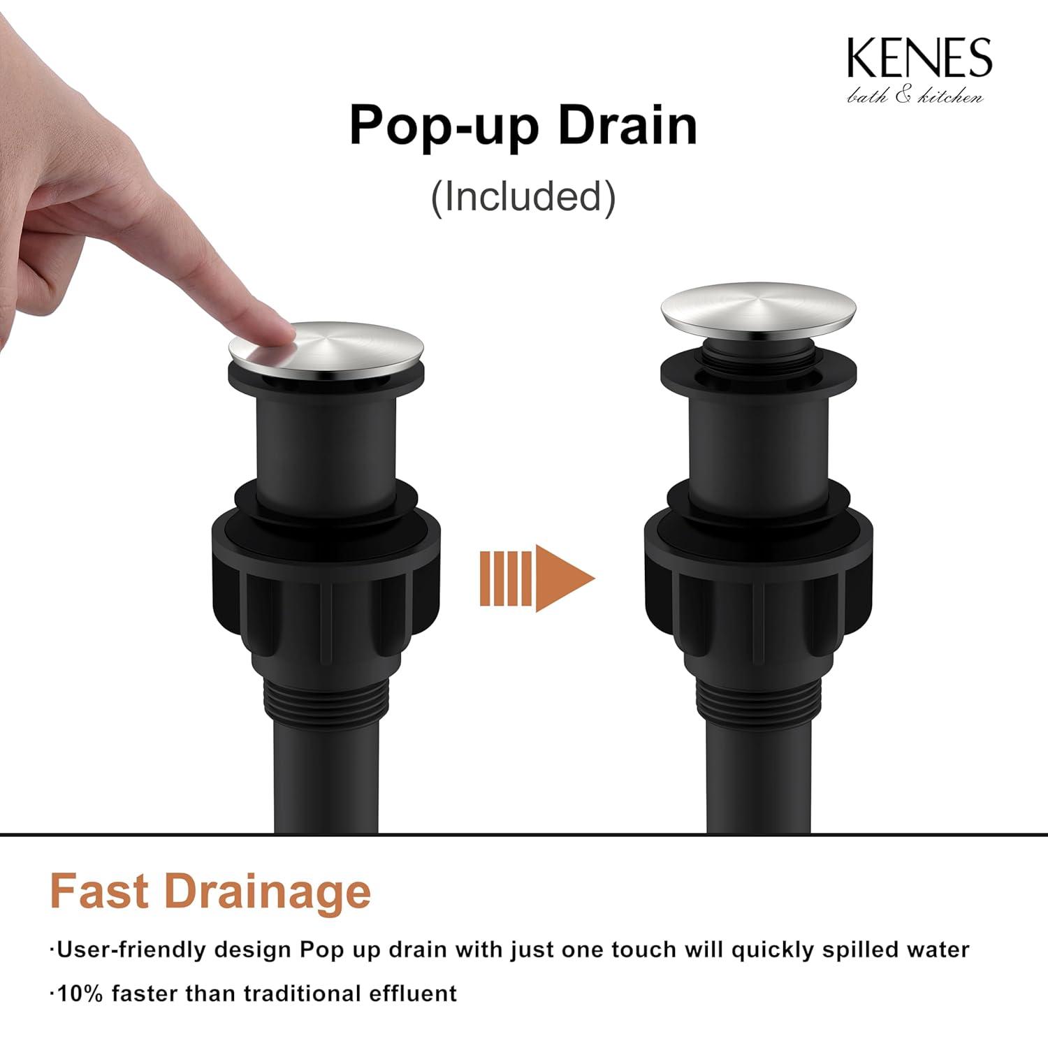 Matte Black Stainless Steel Tall Waterfall Bathroom Faucet