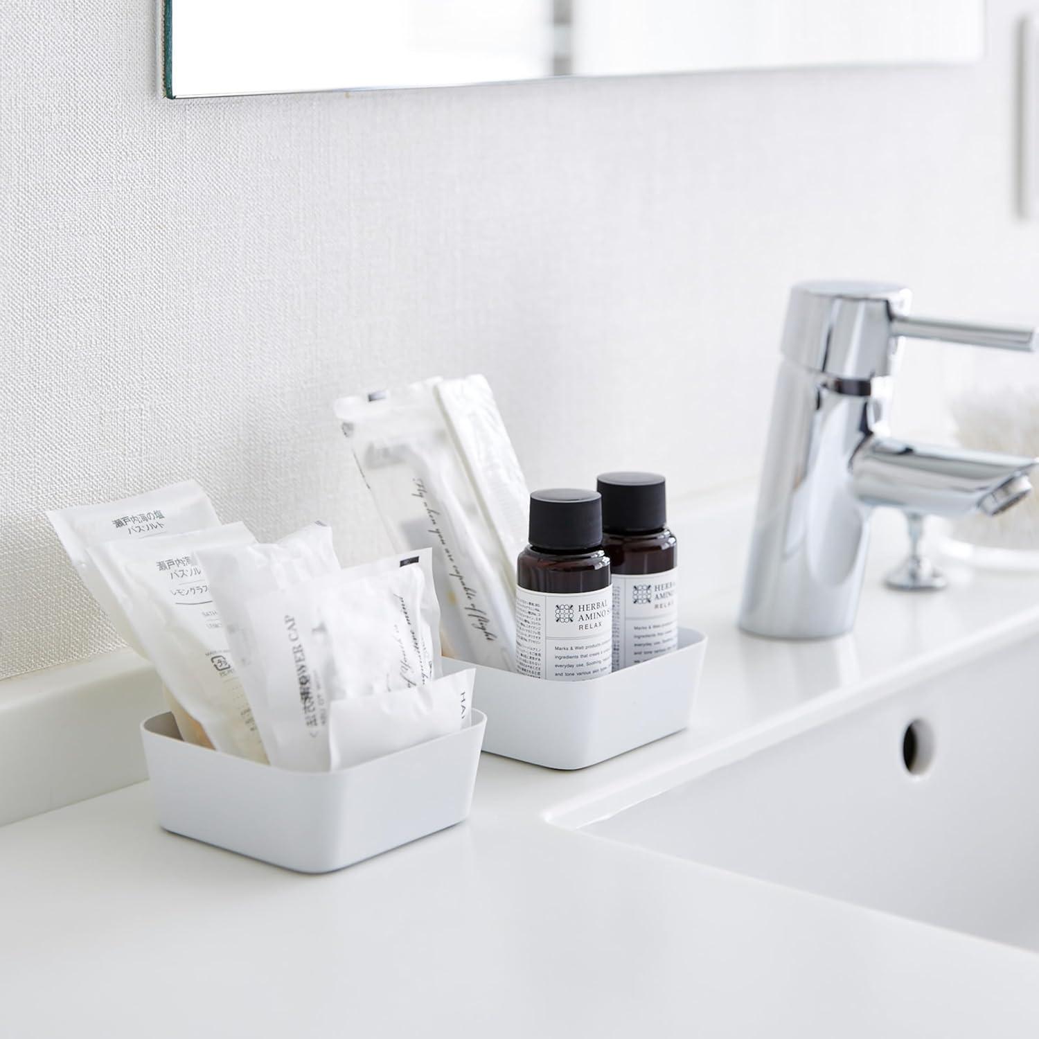 Yamazaki Home Space Saving Vanity Tray, Square, Steel, Small