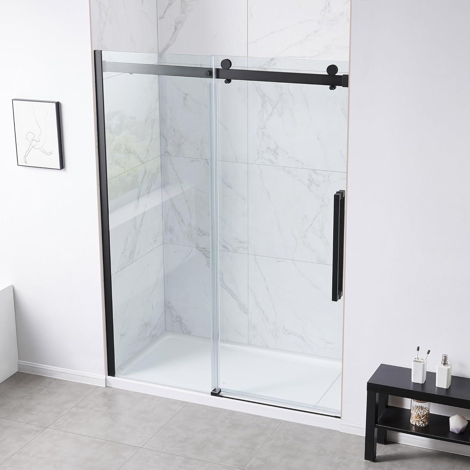 OVE Decors Bel Soft Close Brushed Nickel 2-Piece 32-in x 60-in x 81-in Base/Door Rectangular Alcove Shower Kit