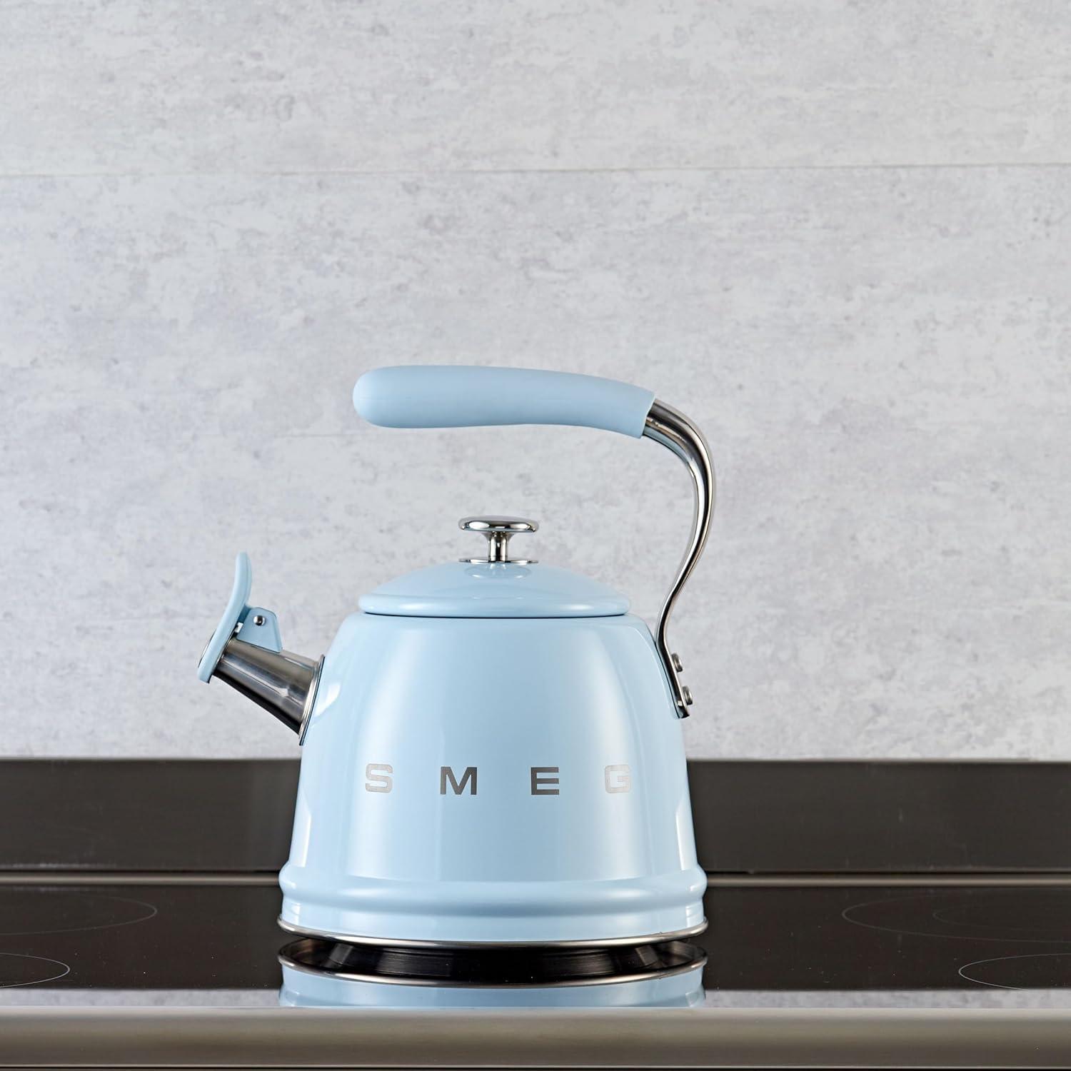 SMEG Pastel Blue Whistling Stovetop Kettle