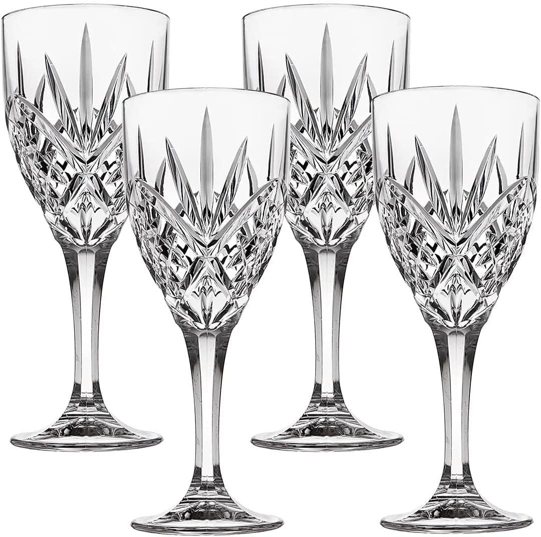 Godinger Wine Glasses, Stemmed Wine Glasses, Red Wine Glasses, Shatterproof and Reusable, BPA Free Acrylic - Dublin Collection, Set of 4