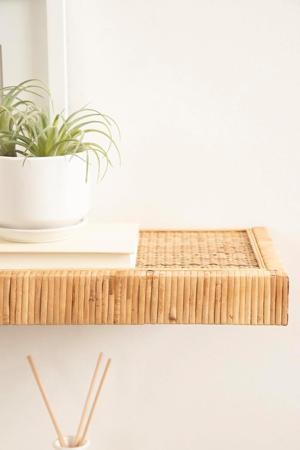 Kate and Laurel Rahmati Two-Piece Rattan Shelf Set