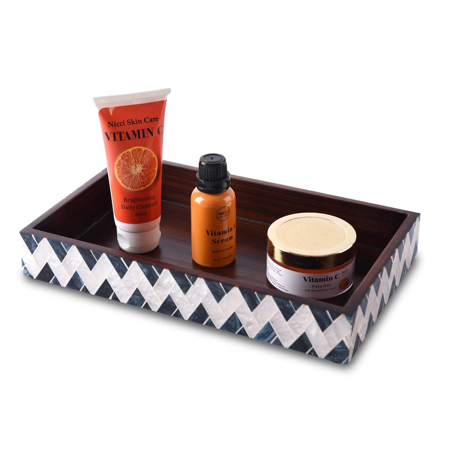 Handicrafts Home Decorative Hand Towel Storage Tray Dispenser, Multipurpose Decorative Centerpiece Tray, (10x6 Inches, Parlour-Tavla)