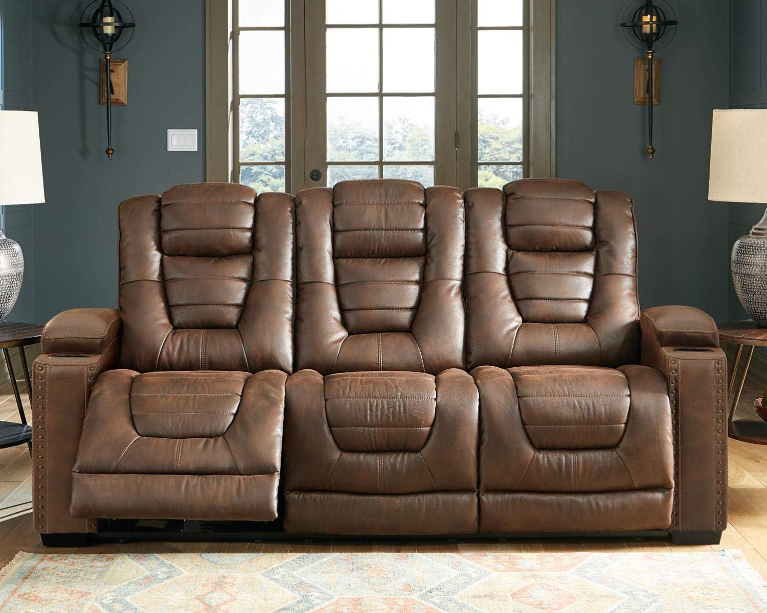 Owner's Box Power Recliner Sofa with Cup Holders & Storage - Signature Design by Ashley