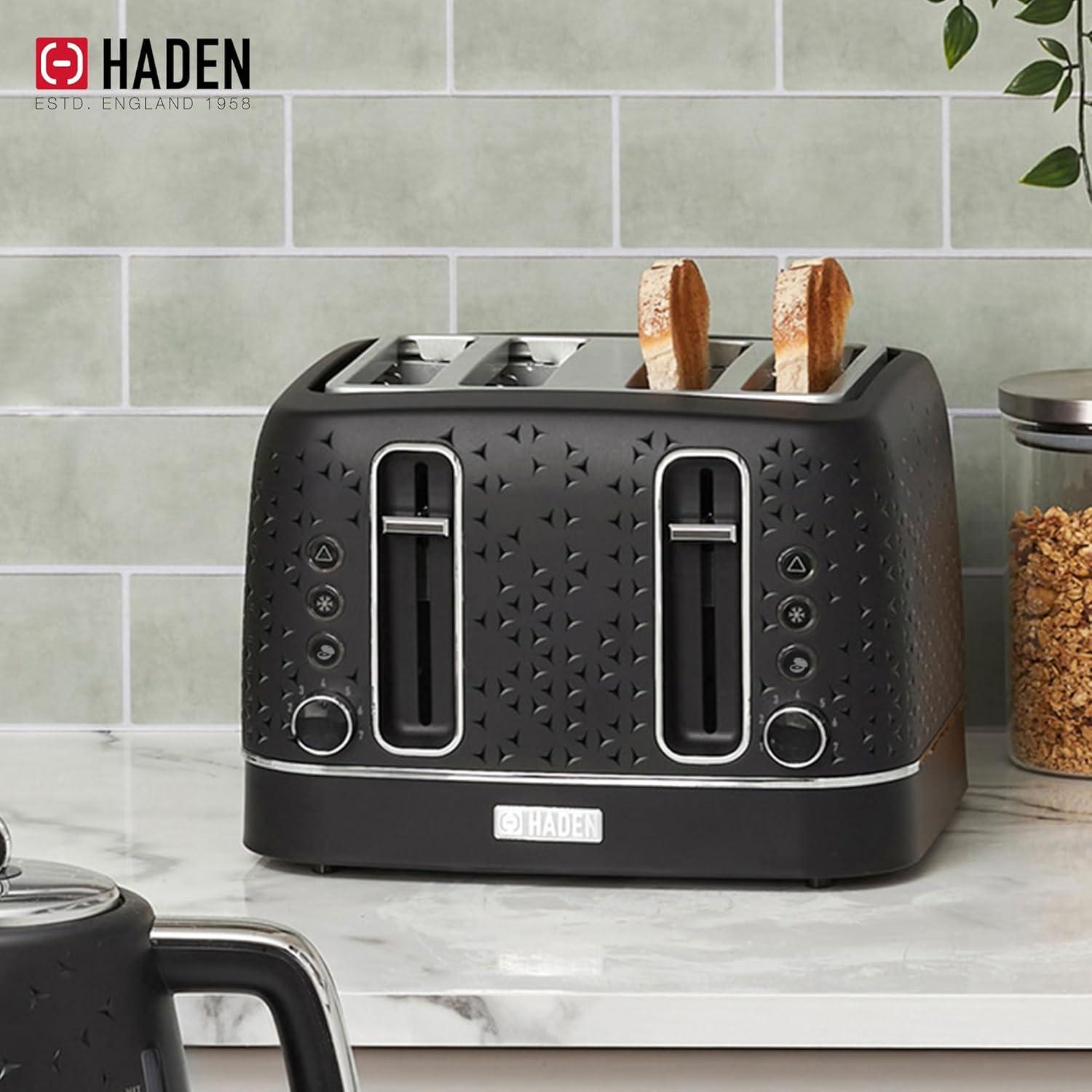 HADEN Starbeck Black 4-Slice Toaster