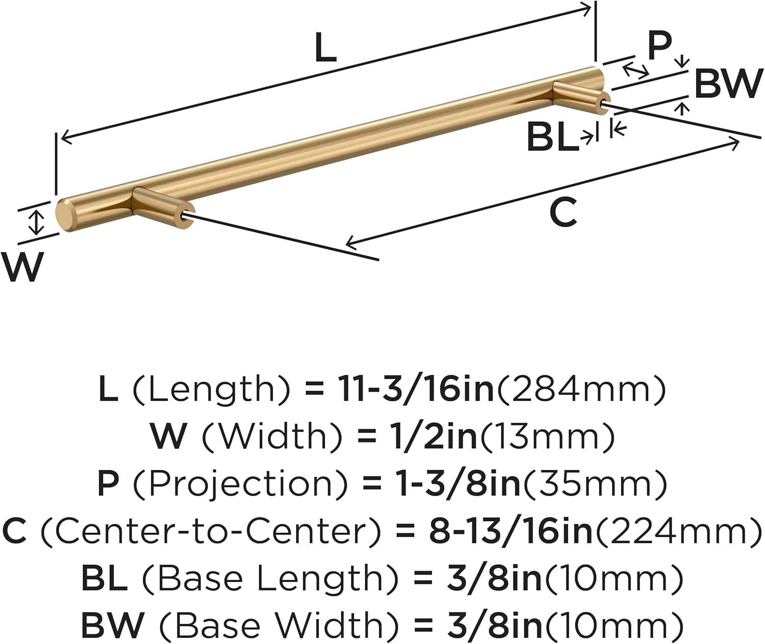 Bar Pulls 8-13/16 inch (224mm) Center-to-Center Cabinet Pull