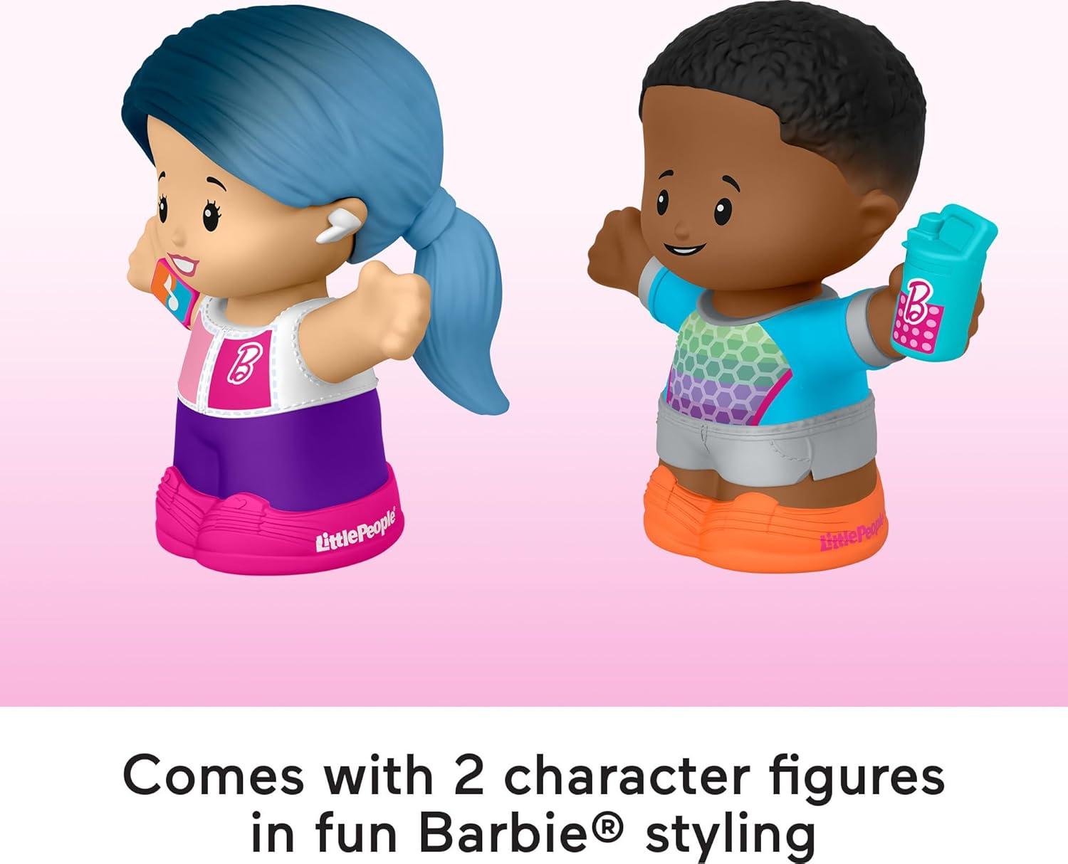 Little People Barbie Toy Set, 2 Wellness-Themed Character Figures, Toddler Toy