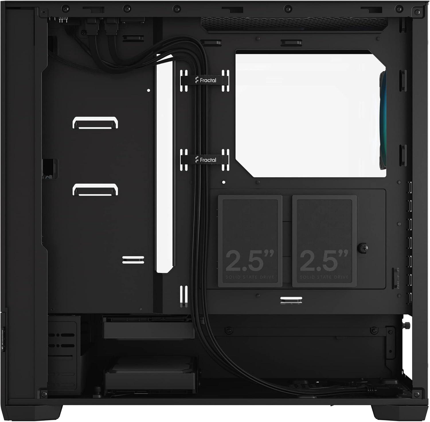 Black Tempered Glass RGB Gaming Tower Case