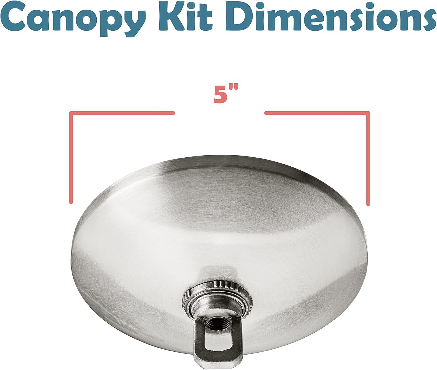 Aspen Creative 21511-12 Canopy Kit, 5"D with Collar Loop, 1" Center Hole, Oil Rubbed Bronze, 2PK