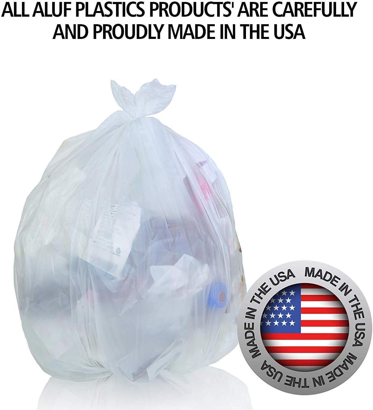 45 Gallon Clear High Density Plastic Trash Bags