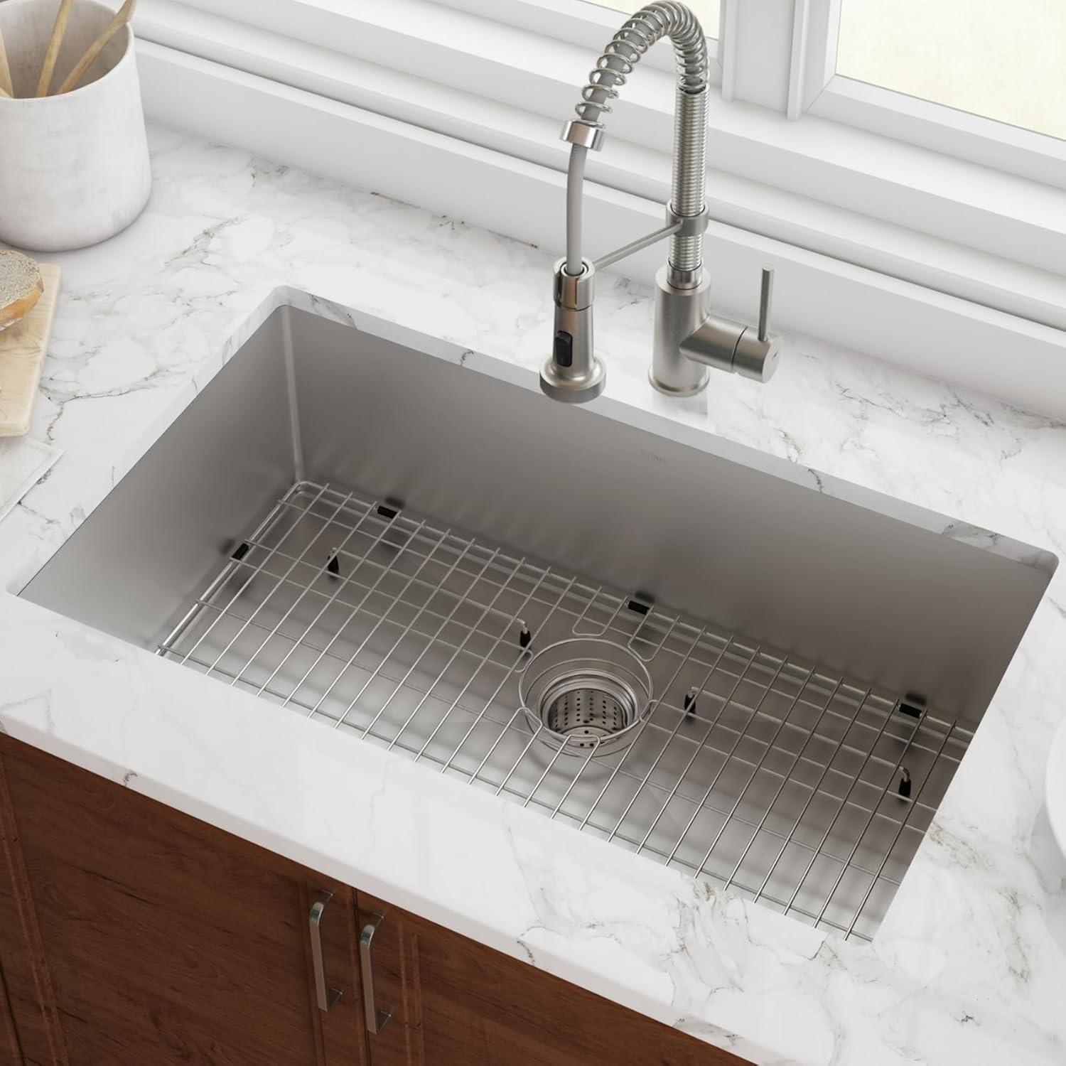 KRAUS Standart PRO™ Undermount 16 Gauge Stainless Steel Kitchen Sink