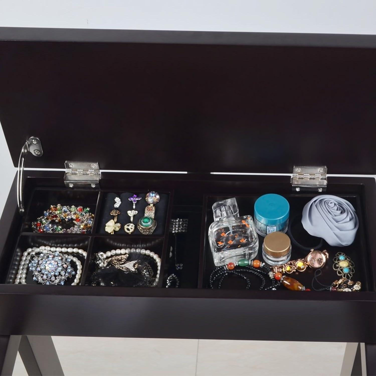 Lark Manor™ Portable Garment Rack Clothes Valet Stand With Storage Organizer Table Entryway Organizer Garment Rack