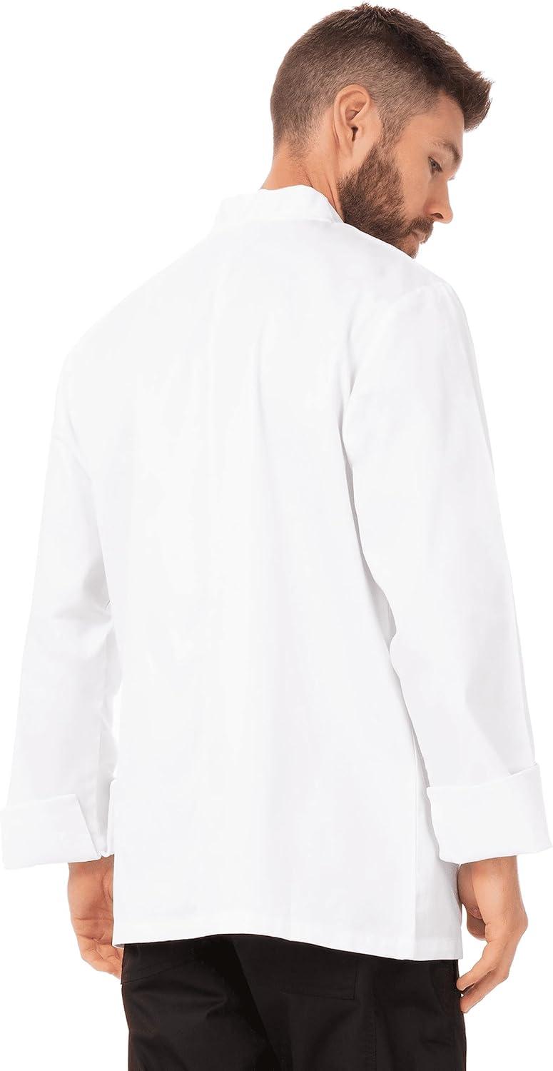 Men's White Long Sleeve Double-Breasted Chef Coat