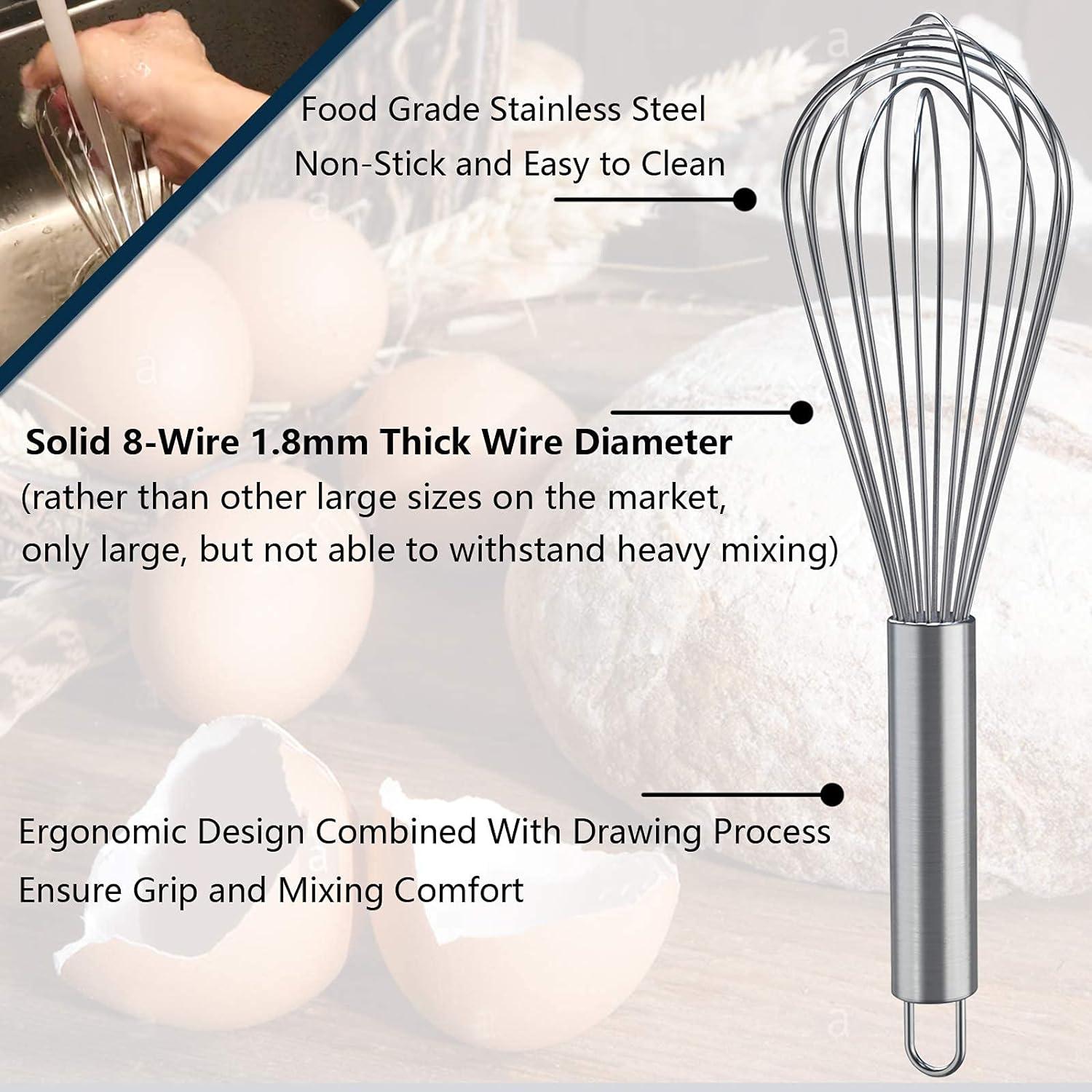 Stainless Steel Balloon Whisk Set, 3 Sizes