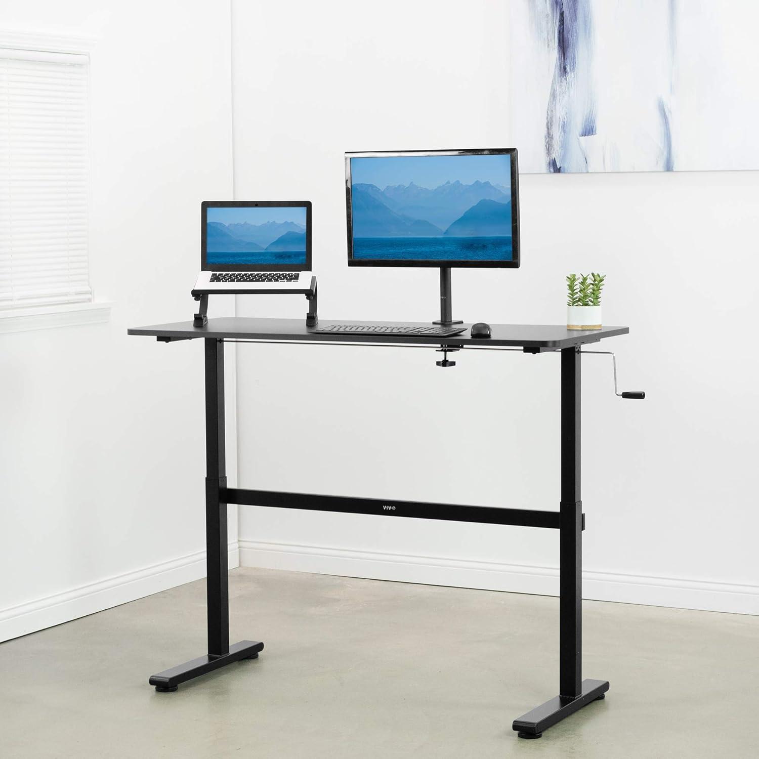 Vivo 55" x 24" Crank Height Adjustable Desk
