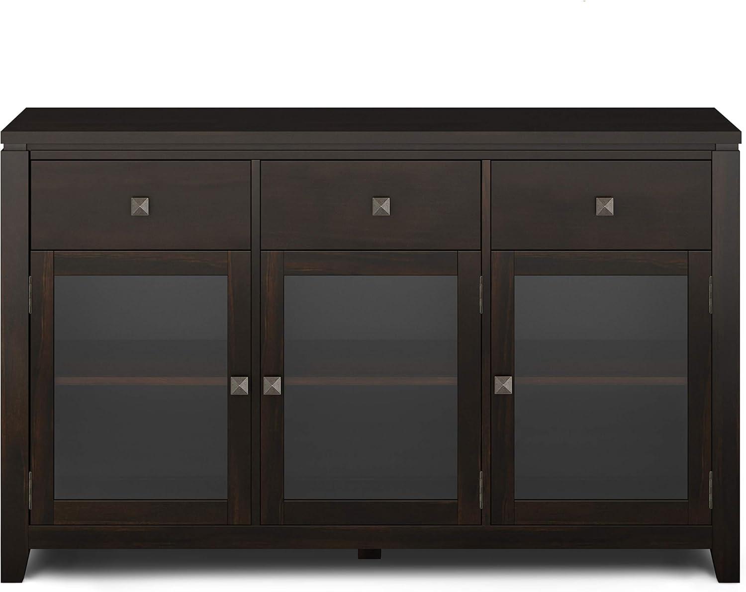 Allora 54"W Contemporary Solid Wood Sideboard Buffet in Mahogany