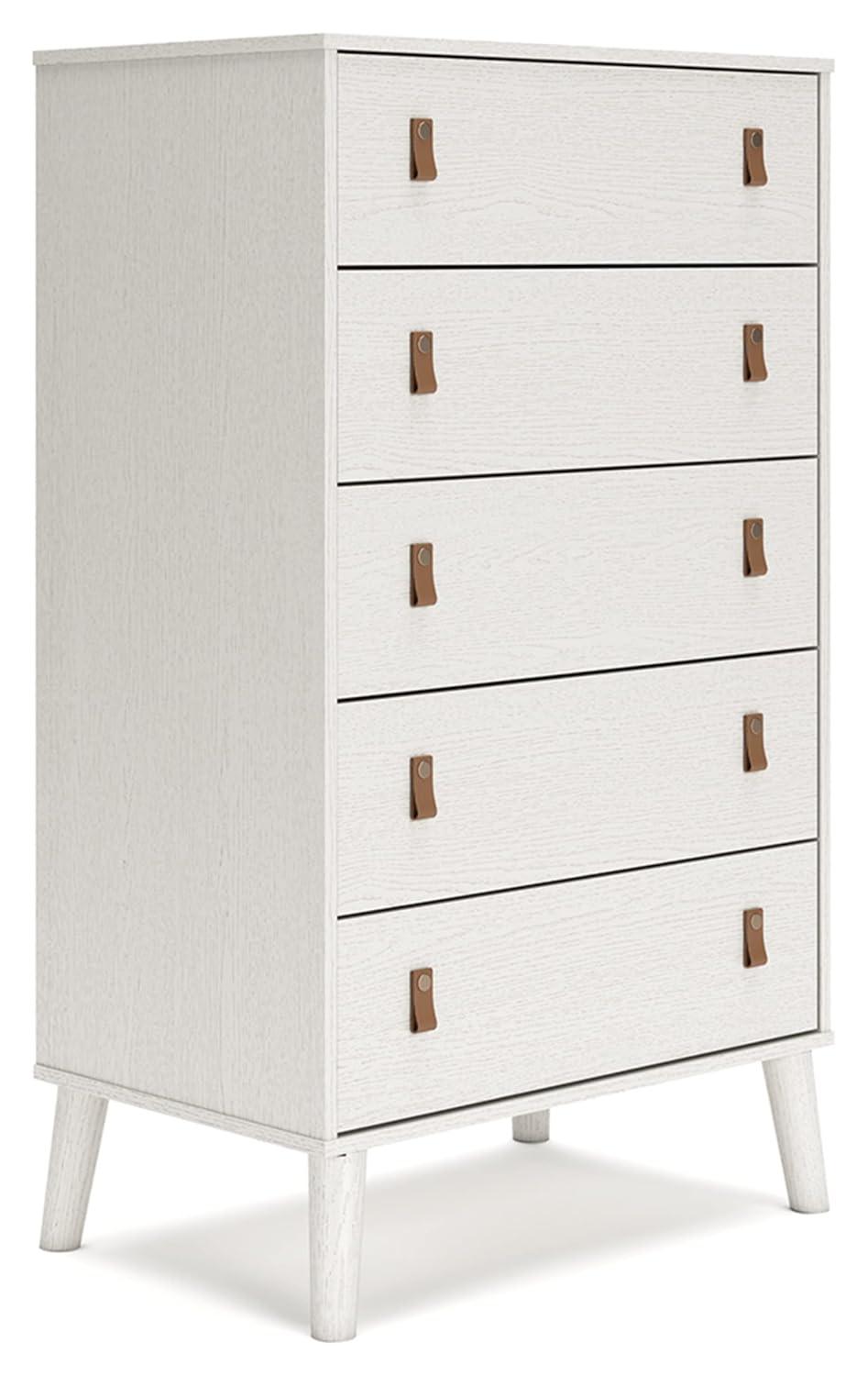 Aprilyn 5 Drawer 29.88" W Lingerie Chest withInterchangeable Leather Handles